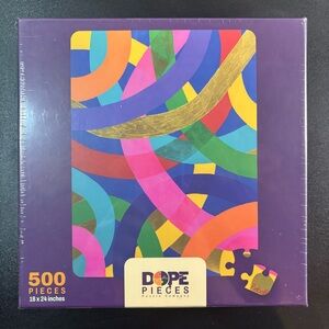 Dope Pieces 500-Piece Colorful Abstract Jigsaw Puzzle - Purple